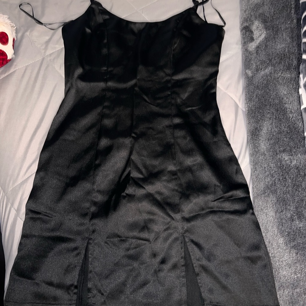 Black slip dress